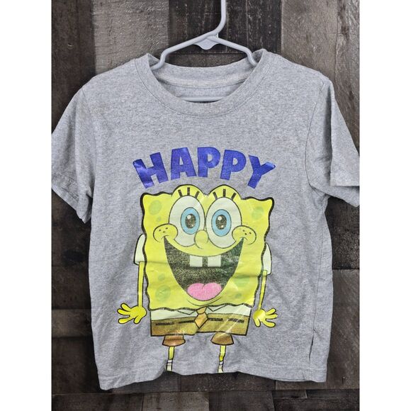 Spongebob Square pants Happy Teen Shirt Size Small - Picture 1 of 6